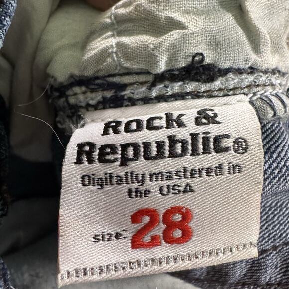 Rock & Republic Sz 28 Jeans Dark Wash Boot Cut Medium Rise Denim - Picture 9 of 11